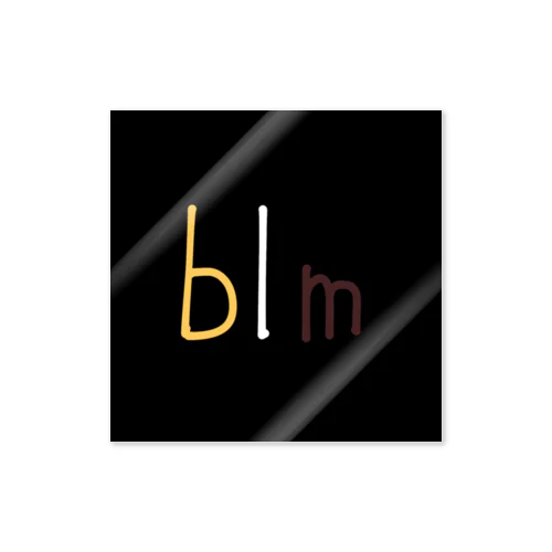 blm（black&yellow&white&brown） ステッカー