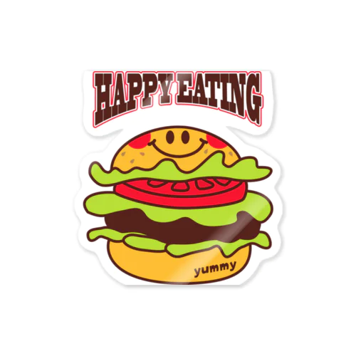 ハンバーガーyummy Sticker