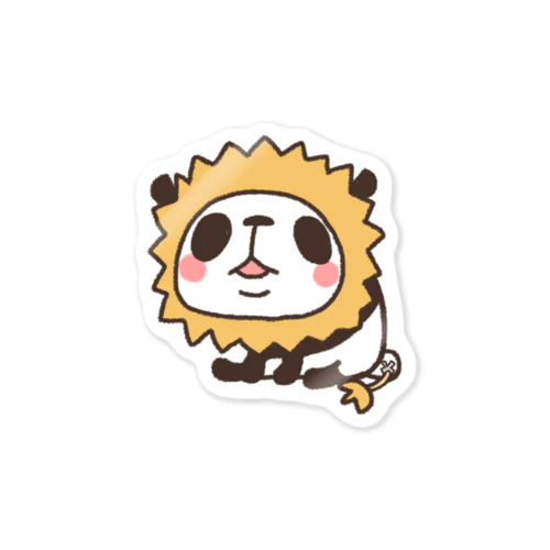 ねこぜパンダとライオン Sticker