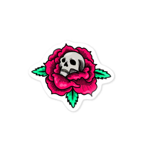 Skull Rose ステッカー