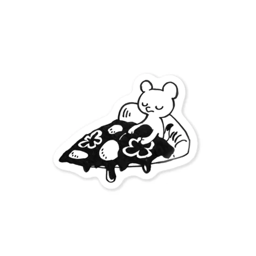 pizza bedオコジョ Sticker