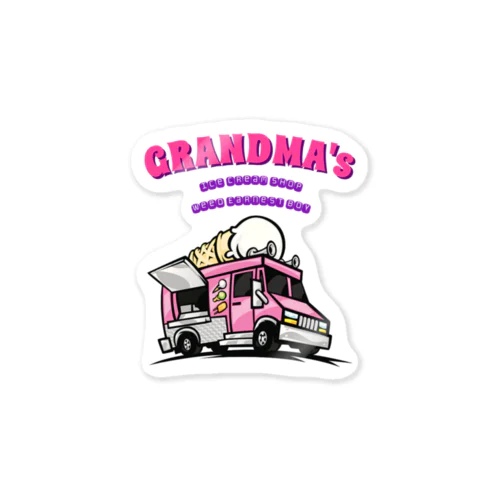 GRANDMA's ice cream shop  Sticker