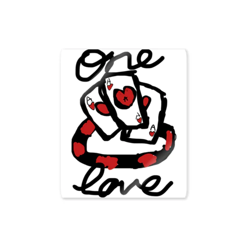 One love ワインポイント付き Sticker