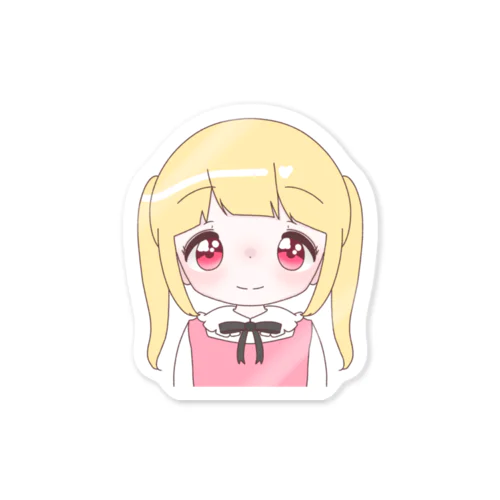 かわいいおんなのこ　ステッカー Sticker