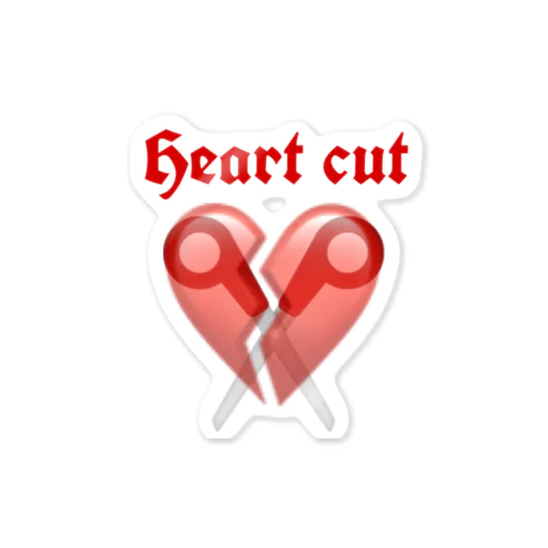 Heart cut ステッカー