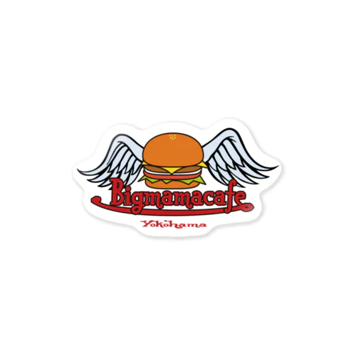 Bigmamacafe ハンバーガーロゴ Sticker