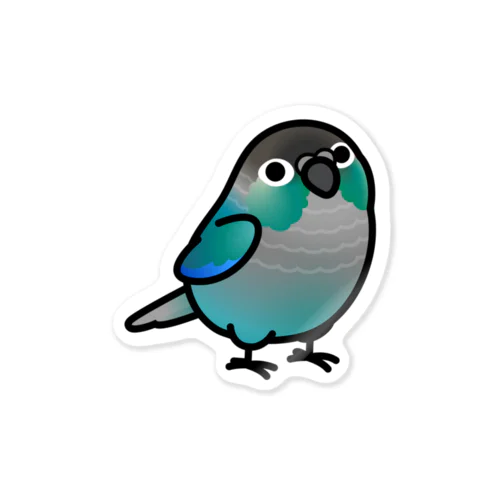 Chubby Bird ウロコインコ　ターコイズ Sticker