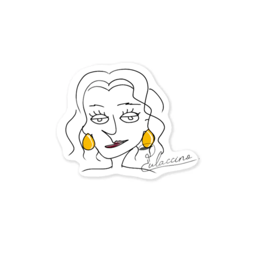 perm girl Sticker