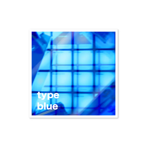 type blue ステッカー