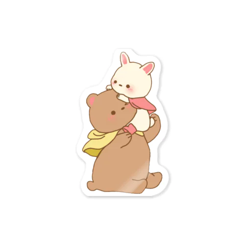 ウサギさんとクマくん Sticker