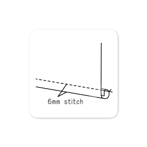 ３巻き６ｍｍステッチ ステッカー