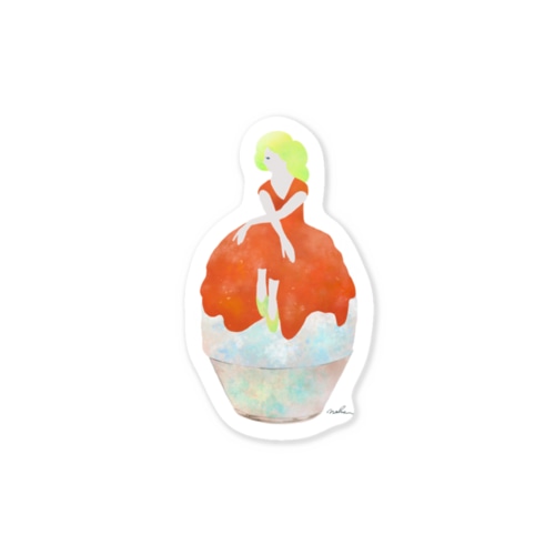かき氷娘（プラム） Sticker