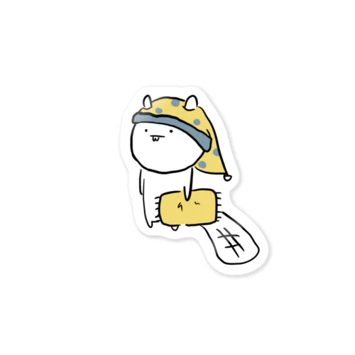 BEAVER  KUN (ビーバーくん) おねむビーバー Sticker