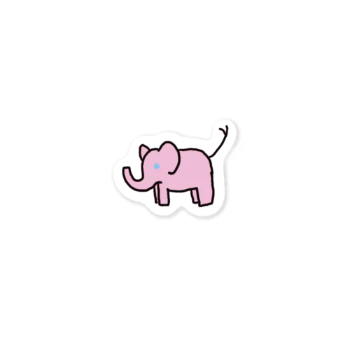あやしげピンクの象さん Sticker