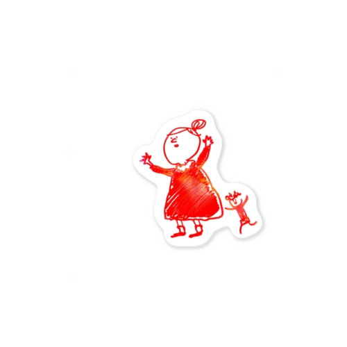 別府民なら分かる、油屋熊八の真似をする女の子 Sticker
