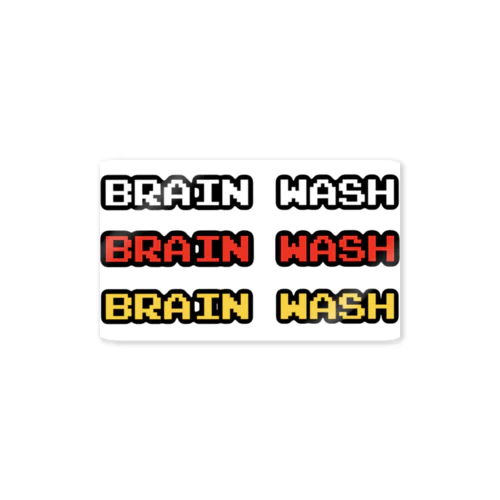 BRAIN WASH 洗脳 ステッカー