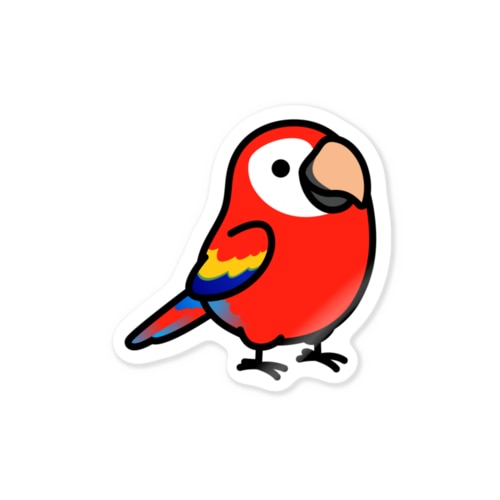 Chubby Bird アカコンゴウインコ Sticker