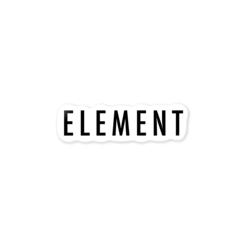 ELEMENT ブラックロゴ アパレル Sticker