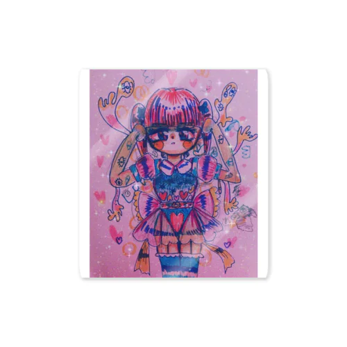 目玉がいっぱいでも魔法少女だもん Sticker