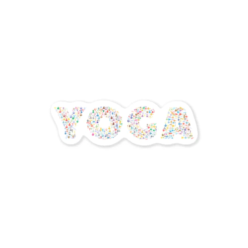 ヨガシルエット「YOGA」 Sticker