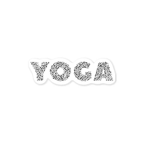 ヨガシルエットYOGA（ブラック） Sticker