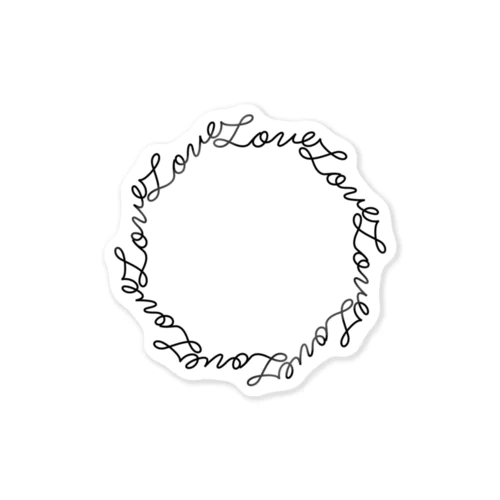 Love circle Sticker