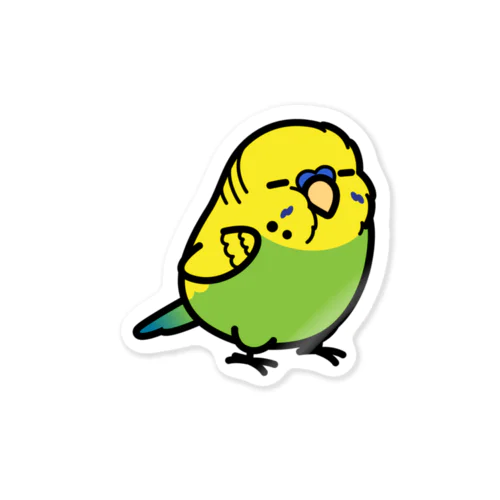 Chubby Bird　大型セキセイインコ ステッカー