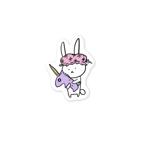 BEAVER KUN (ビーバーくん) ラビちゃん Sticker