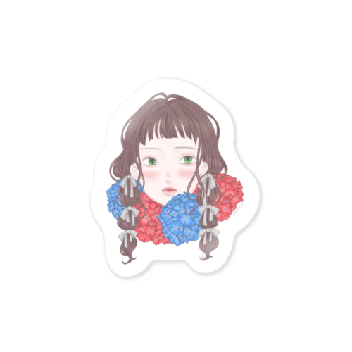 紫陽花ステッカー Sticker