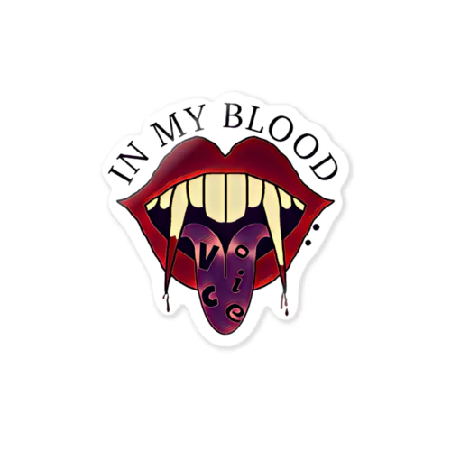 IN MY BLOOD LOGO Sticker