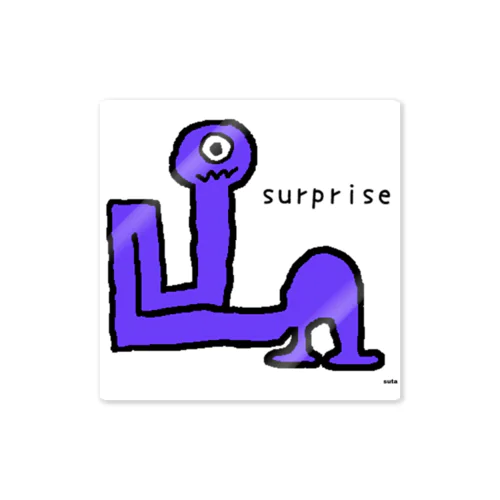 未確認生物ムンムン　驚き surprise Sticker