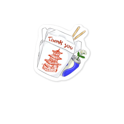 Chinese Takeout Boxx Sticker