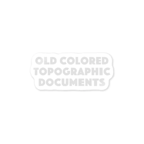 OLD Colored Topographic Documents Sticker