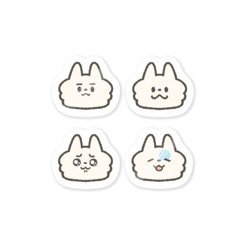 えもじのしろわんこ① Sticker