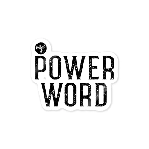 パワーワード POWER WORD　【ブラック】 Sticker