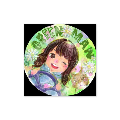 ぐりーんまん オリジナルステッカー Sticker