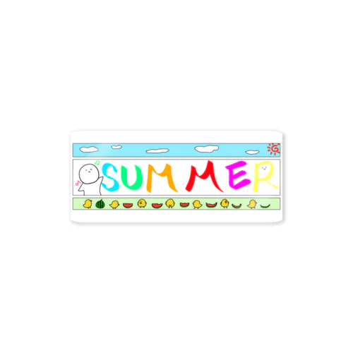 りずむくん Summer！ ステッカー