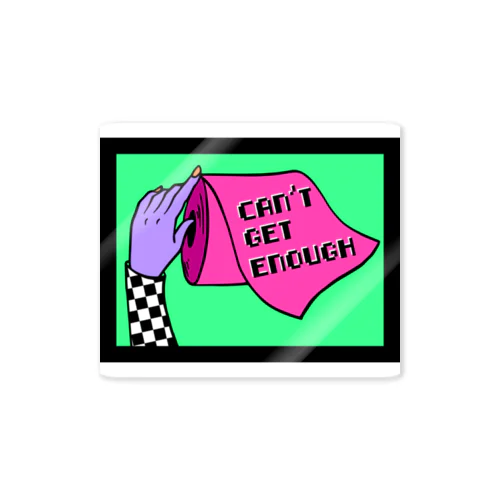 CAN'T GET ENOUGH / GREEN トイレットペーパー　 Sticker