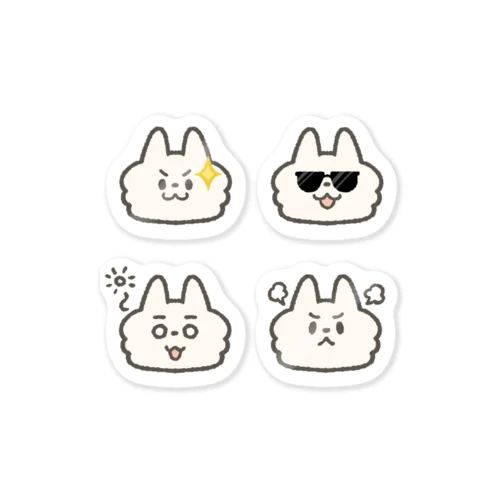 えもじのしろわんこ② Sticker