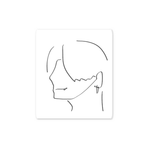 顔の南半球が良い。 Sticker