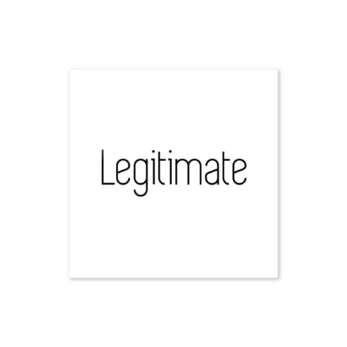 Legitimate white Sticker