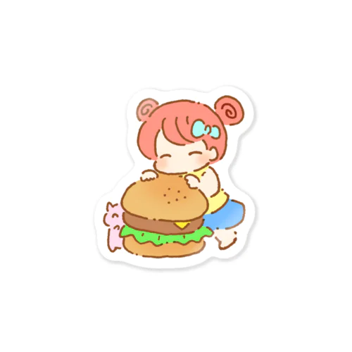 ゆるっとりぼん もぐもぐ Sticker