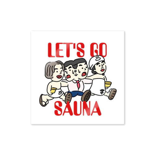 LET'S GO SAUNA ステッカー