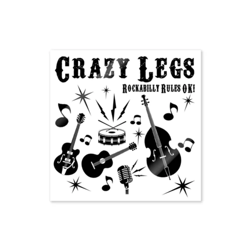 CRAZY LEGS Rockabilly Rules OK ステッカー