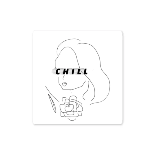 chill ガール⭐︎ ステッカー