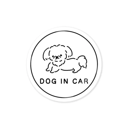 DOG IN CAR Sticker