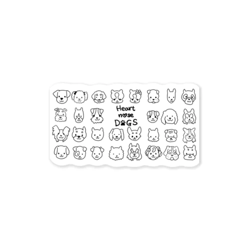 Heart nose DOGS（横長） Sticker