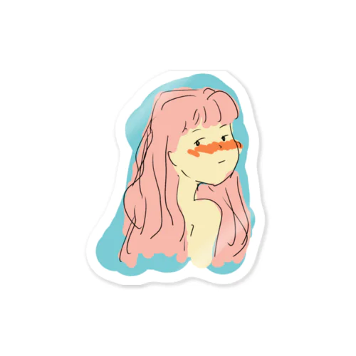 赤面の女の子 Sticker