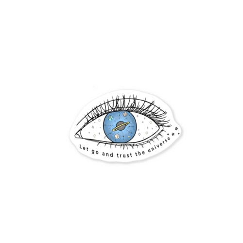 Universe in the eye Sticker