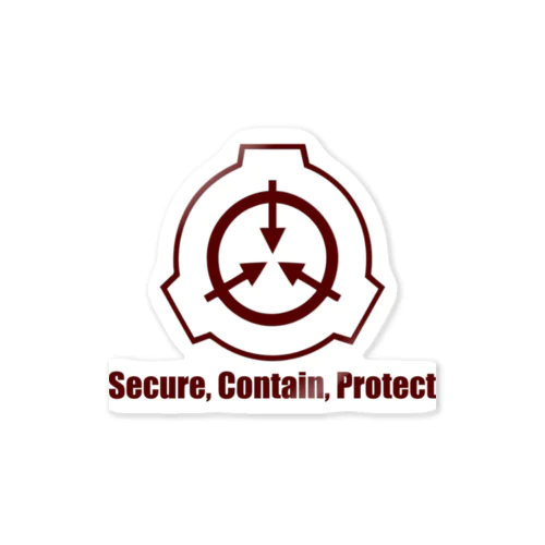 SCP財団ロゴマーク(えんじ) Sticker